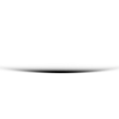 Black gradient shadow effect isolated on transparent background for overlay