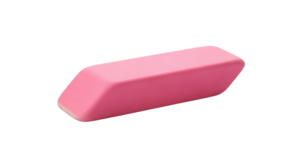 Pink rubber eraser isolated PNG with Transparent Background