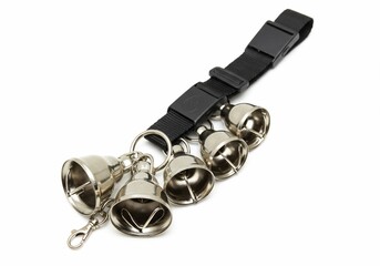 Bear Bells and Nylon Strap on White Background