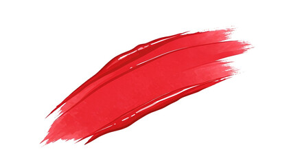 Red brushstroke graphic element