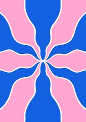 Abstract wavy background combination of pink and blue color. Aesthetic background.