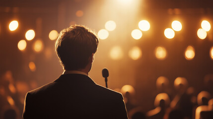 "Facing the Crowd: Anxiety Before the Speech"