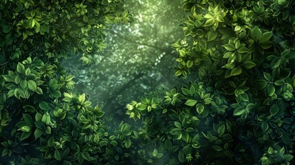 Magical enchanted forest canopy textured background