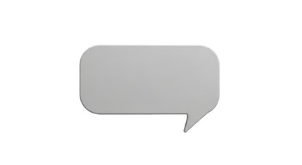Isolated gray cartoon speech bubble, message symbol. Communication, dialogue icon