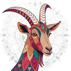 vector illustration of a goat