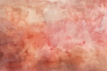 Fototapeta premium Terracotta to Dusty Rose Watercolor Wash – Soft Organic Paper Texture