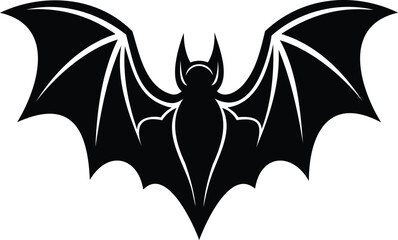 black and white bat silhouette
