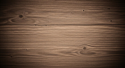 Naklejka premium Rich, rustic wooden texture with natural grain and knots, perfect for backgrounds and design projects demanding authentic charm.