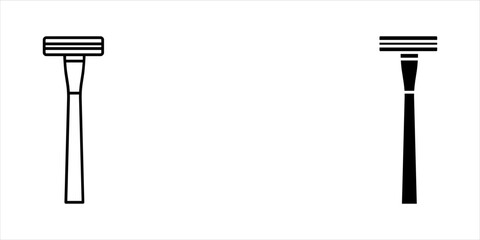 Shaving razor icon set isolated vector illustration sign symbol.