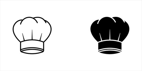 Chef hat icon set. Chef sign. flat illustration of vector icon on white background