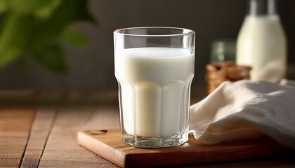 a traditional glass of simple buttermilk