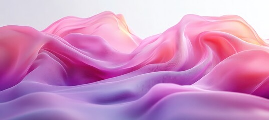 Obraz premium A flowing, abstract artwork depicts a landscape of soft, colorful gradients. A wave of light
