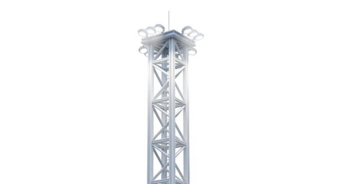 Abstract White Lattice Tower Structure geometric