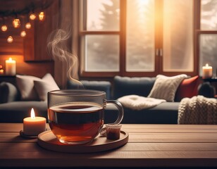 indoor cozy beverage scene