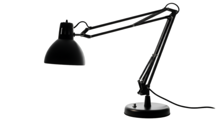 Black Articulated Desk Lamp with Adjustable Arm graphic