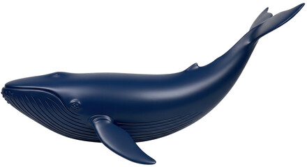 Isolated Blue Whale Figure, Aquatic Marine Life, Oceanography, Whale Toy, Deep Sea Creature
