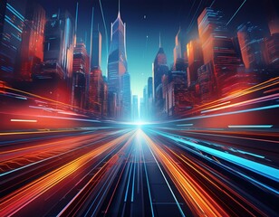 accelerated urban canvas a dynamic visualization of speed and technological precision