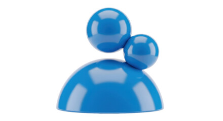 Isolated blue social symbol for people contact, collaboration, communication networking website