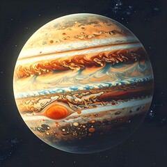 Colorful planet in space