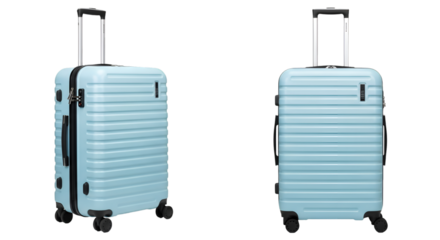 Light Blue Hardside Luggage Set With Wheels graphic