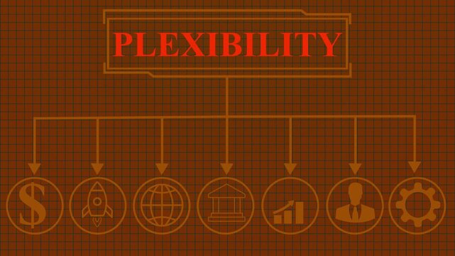 Abstract illustration of flexibility in business operations and organizational structure 4K,