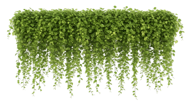 Lush Green Hanging Plant with Cascading Vines leaves