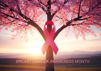 Breast Cancer Awareness Pink Ribbon: A Symbol of Hope and Strength in Nature
