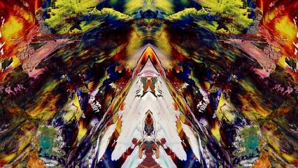 Fototapeta premium Abstract art background . Hand painting artwork on canvas .