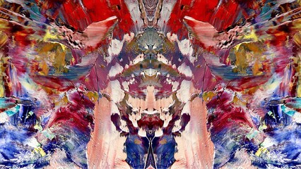 Fototapeta premium Abstract art background . Hand painting artwork on canvas .