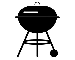 barbecue grill black silhouette vector