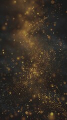 Sparkling golden particles create a mesmerizing effect in a dark, atmospheric setting during an evening event - Low Contrast