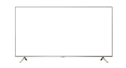 Obraz premium Modern Flat Screen Television With White Screen display