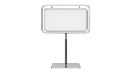 Modern Rectangular Display Stand with White Screen