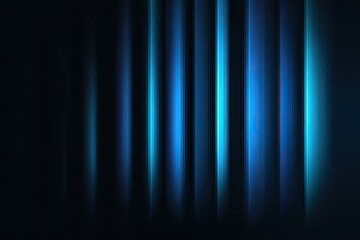 Vertical blue neon lines against dark backdrop, abstract, light, and modern