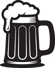 Beer mug silhouette vector