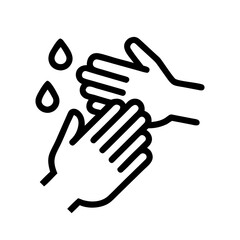 Obraz premium Washing hand icon isolated on a transparent background