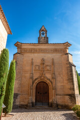 The 15th-century Flamboyant Gothic Chapel of Sant Jordi at the Royal Monastery of Poblet, a UNESCO World Heritage Site. Catalonia