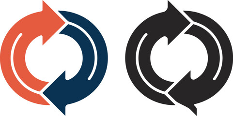 Minimalist arrows vector icon illustration isolated on transparent background