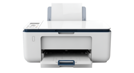 White All-in- One Printer With Blue Accents scanner