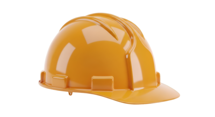 Orange Construction Hard Hat on Black Background helmet