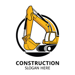 Obraz premium logo excavator vector illustration