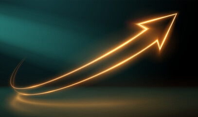 Motion arrow lines with glow effect
