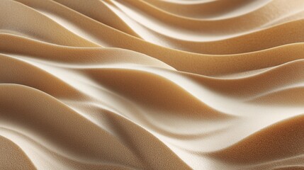 Smooth sand dunes close-up with soft light and flowing texture