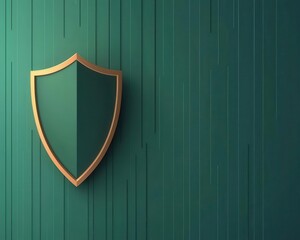 Minimalist data stream intercepted by glowing shield, network encryption visual