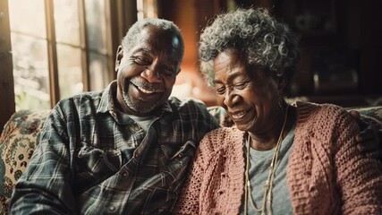 Everlasting Love: A touching photograph of an elderly couple, embraces the gentle comfort of togetherness, as they share a tender moment, their smiles reflecting a lifetime of shared experiences.