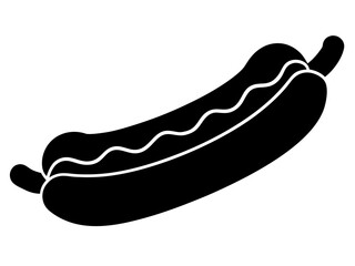 hot dog black silhouette vector,hot dog icon