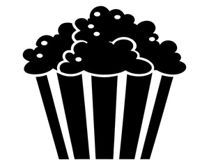 popcorn black silhouette vector,popcorn bucket vector
