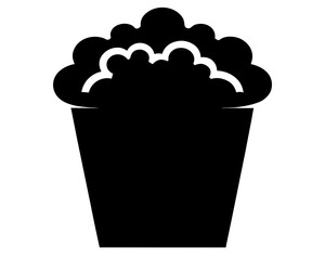 popcorn black silhouette vector,popcorn bucket vector