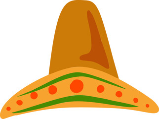 Mexican sombrero sketch, white background, cultural design, festive vibe.