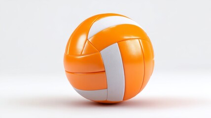 Dynamic white volleyball captured mid-air on a clean white background, illustrating motion, energy, and athletic action for sports design and creative projects